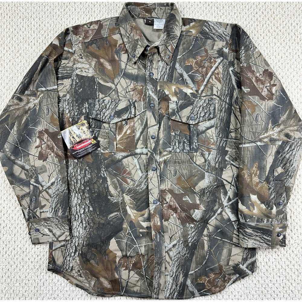 NEW Ranger Canvas Shirt Mens M Realtree Hardwood Camo Hunting Long Sleeve Button